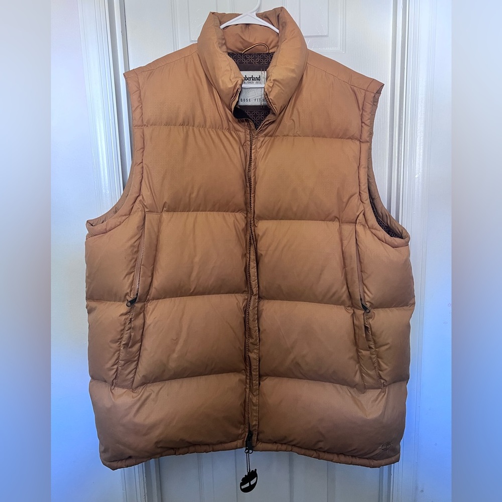 Tan Timberland Puffer Vest